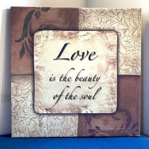 Hanging Wall Decor (Love is the beauty of the soul)